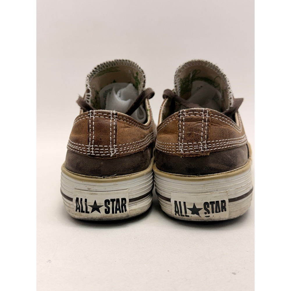 Converse All Star Brown Leather Low Top Sneakers 118992 Mens 8 Womens 10 - Picture 6 of 14
